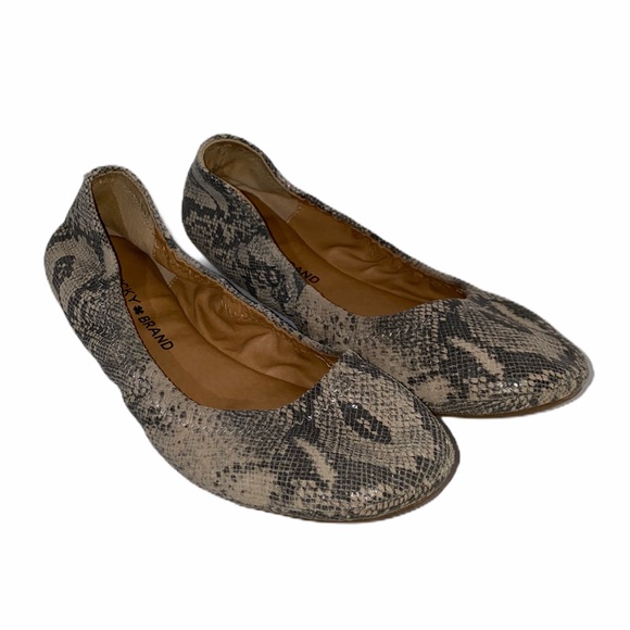 Lucky Brand Shoes - Lucky Brand Emmie Snake Flat 7.5 Ballet Gray Lucky Brand Shoes - Lucky Brand Emmie Snake Flat 7.5 Ballet Gray